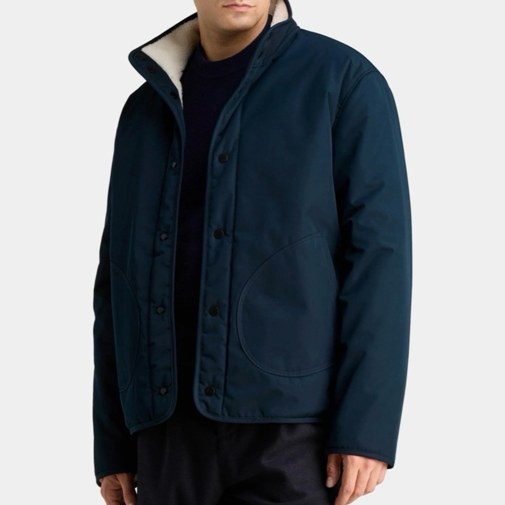 Galeries Lafayette Sherpa Reversible Bomber Jacket Men’s Size Xxl Like New — image 4 of 8